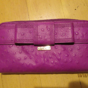 Kate Spade Magenta Leather Wallet w/Signature Bow